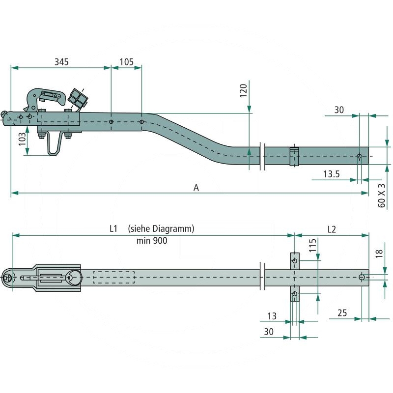 Drawbars (81420035102) Spare parts for agricultural machinery and