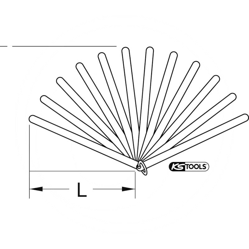 KS Tools Feeler gauge, metric, 8 blade (7883000617) Spare parts for agricultural machinery and