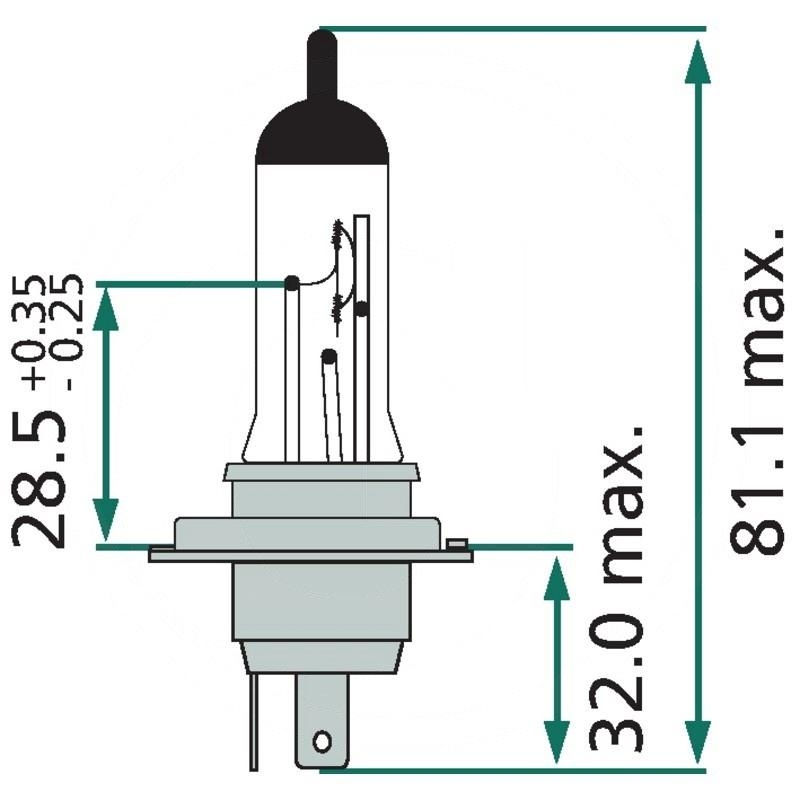Philips Halogen bulb H4 (44712342XVS2) - Spare parts for agricultural ...