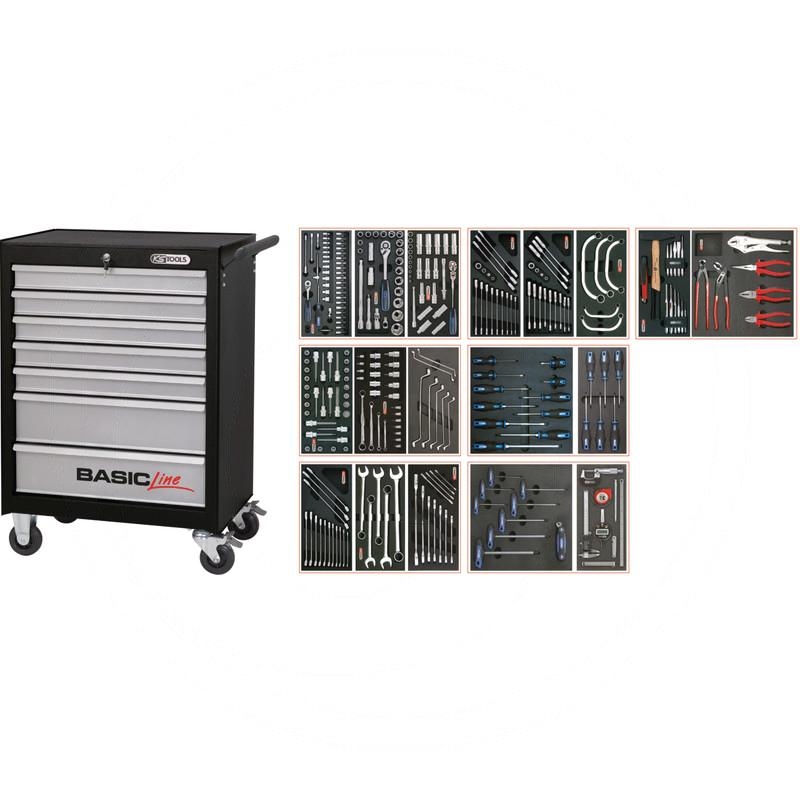 KS Tools Black BASIC tool set, 282pcs (7888387282) Spare